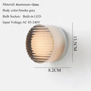 Axyaa Amber Glass LED Wall Sconce: Modern Nordic Bedroom Bathroom Light