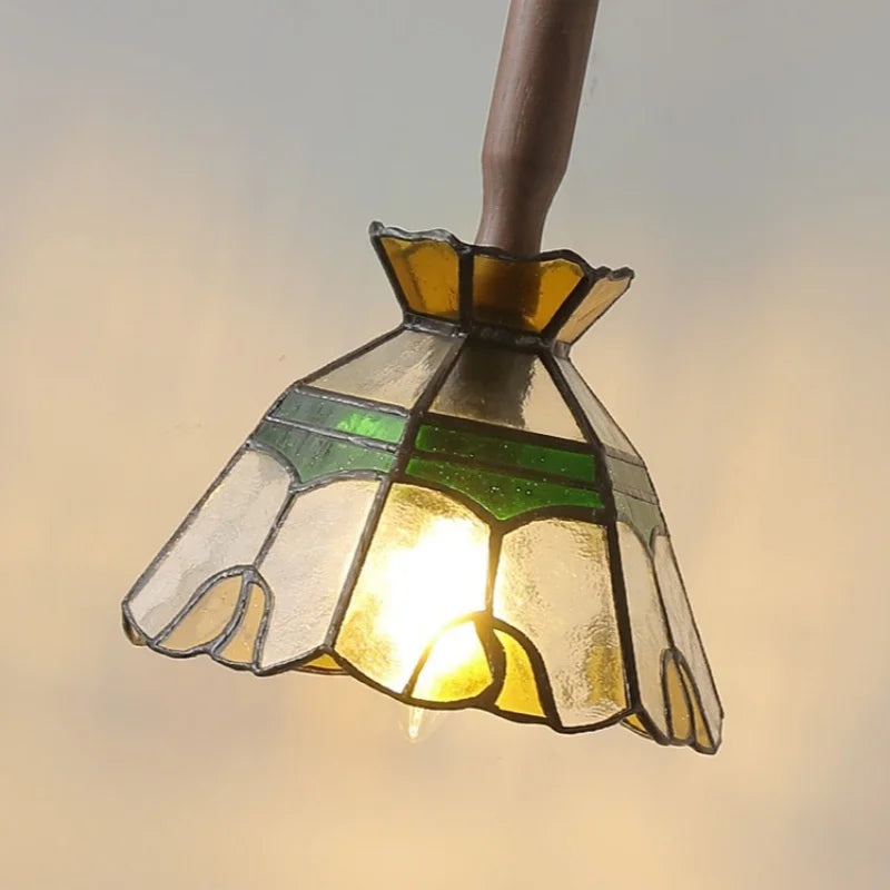Axyaa Glass Walnut LED Pendant Lamps Copper Modern Pendant Lights