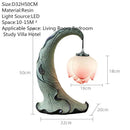 Axyaa Lotus Table Lamp: Chinese Retro Art Decor for Living Room, Bedroom, Study