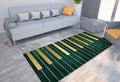 Axyaa Geometric Plaid Striped Print Carpet for Home Living Room and Bedroom Decor