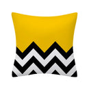 Axyaa Geometry Polyester Cushion Cover 45x45, Decorative Sofa Pillowcase Blue Yellow Black Home Décor