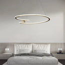 Axyaa Modern Gold Ring LED Pendant Lights Chandelier for Living, Dining, Bedroom