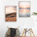 Sunset Grass Reed Art Print Landscape Canvas Wall Art Nordic Posters Axyaa