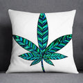 Axyaa Green Leaf Theme Pillowcase - Decorative Polyester Home Decoration 45*45cm