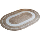 Axyaa Round Woven Rattan Carpets, Natural Straw Floor Mats for Living Room & Bedroom