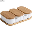 Axya Ceramic Fruit Plate Snack Tray Compartment Storage Box