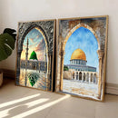 Axyaa Islamic Canvas Poster Watercolors Modern Wall Art for Living Room
