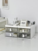 Axyaa Acrylic Desk Organizer Drawer Pen Holder Rack - Transparent Simple Stationery Storage