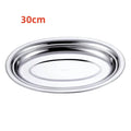 Axyaa Stainless Steel Oval Fish Plate for Dining, Sushi, Snacks, and Desserts