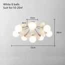 Axyaa Kids Room LED Ceiling Light Fixture Glass Ball Color Chandelier