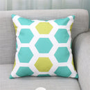 Axyaa Geometric Pattern Blue & White Pillow Case Home Decor Case