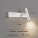 Axyaa Rotating LED Wall Light | Adjustable Reading Spotlight for Bedroom & Foyer