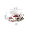 Axyaa Iris Ceramic Coffee Mug - 200ml Flower Tea Cup