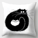 Watercolor Cat Pillowcase by Axyaa - 45cmX45cm Square Sofa Pillow - Loving Cat Design