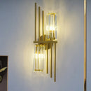 Axyaa Crystal Wall Lamp: Luxury LED Indoor Lighting for Bedroom and Living Room