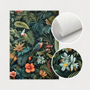 Vintage Jungleland Flower Canvas Set by Axyaa - Tropical Inspired Wall Art