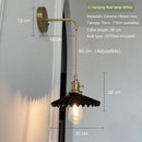 Axyaa Nordic Ceramic Pendant Light Brass Vintage Adjustable Hanging Light