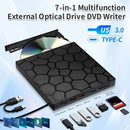 Axyaa External CD/DVD Burner USB 3.0 Type C Portable Player Drive for Desktop