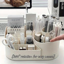 Axyaa Rotating Desk Organizer: Multi-Functional 2-in-1 Stationery & Cosmetic Storage Box