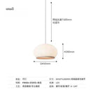 Axyaa White Knitted Fabric Pendant Light: Modern Spanish Designer Mushroom Lamp for Home Decor