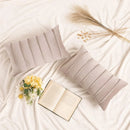 Axyaa Velvet Stripe Pillowcase for Farmhouse Rustic Christmas Decor