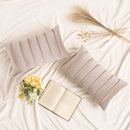 Axyaa Velvet Stripe Pillowcase Set for Farmhouse Rustic Home Decor