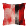 Axyaa Black Red Geometric Abstract Cushion Cover for Stylish Home Decor