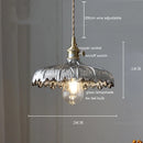 Axyaa Nordic Copper Glass LED Pendant Light for Modern Spaces