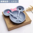 Axyaa Kids Tableware Set: Plate, Bowl, Spoon & Fork - Eco-Friendly Toddler Dining Kit