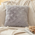Axyaa Simple Striped Rabbit Plush Pillowcase in Double-Sided Velvet Cover