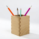 Axyaa Solid Wood Desk Pen Holder - Japanese Style Office Stationery Gift