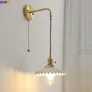Axyaa Ceramic Copper LED Wall Lamp Sconce - Nordic Stair Light Fixture