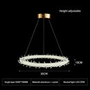 Axyaa Crystal Pendant Light: Modern Luxury Chandelier for Dining Room and Living Room
