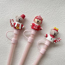 Axyaa Red Christmas Bear Silicone Straw Covers 30oz Tumbler Cup Accessories