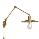 Axyaa Copper Arm LED Wall Sconce Pull Chain Switch Nordic Luminaria