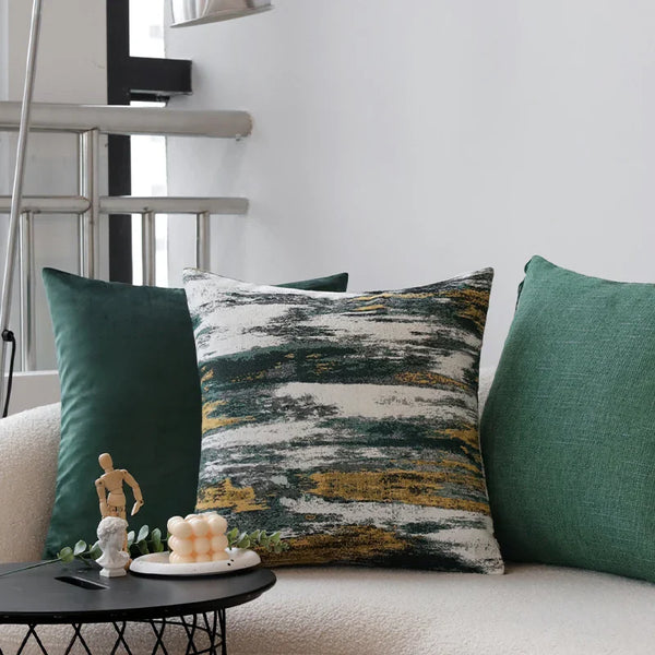 Axyaa Green Gradient Cushion Cover - Nordic Style Home Decor Pillow Cover