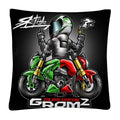 Axyaa Stunt Motorcycle Cartoon Soft Plush Cushion Cover Pillow Case