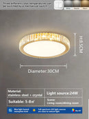 Axyaa Crystal Ceiling Light: Minimalist Nordic Bedroom Fixture