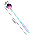 Axyaa Stainless Steel Long Handle Mini Spoon for Dessert Coffee Ice Cream