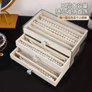 Axyaa Stackable Velvet Jewelry Organizer Display Tray for Earrings, Necklaces, Bracelets