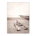 Axyaa Coastal Art Print Boat Bridge Poster Nordic Wall Decor for Living Room