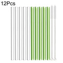 Axyaa Glass Milkshake Bubble Tea Straw Set with Cleaning Brush
