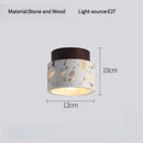 Axyaa Stone Travertine Ceiling Light Modern Indoor Fixture for Bedroom Hallway Staircase