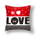 Axyaa Nordic Love Pillowcase 45x45cm - Home Decorative Throw Pillow Cover