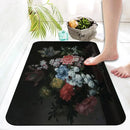 Axyaa Retro Floral Oil Painting Printed Area Rug for Home Decor