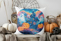 Halloween Ghosts & Castle Print Pillow Cover for Sofa, Bedroom, Car - Axyaa