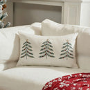 Embroidered Christmas Tree Decorative Pillowcase by Axyaa