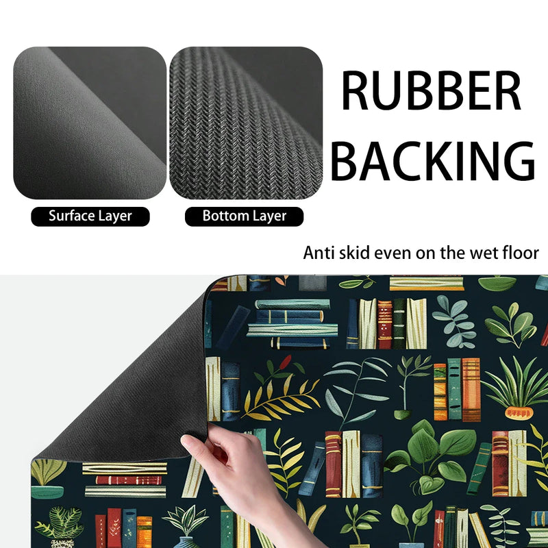 Axyaa Watercolor Drain Pad: Non-slip Dish Drying Mat for Kitchen Counters