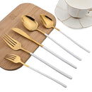 Axyaa Gold Stainless Steel Cutlery Set - 24Pcs Western Tableware Kit