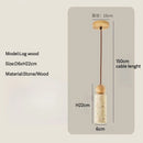 Axyaa Travertine Stone Cylinder LED Pendant Lights for Home Bedside Decor